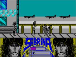 In game image of Sabrina on the Sinclair ZX Spectrum.